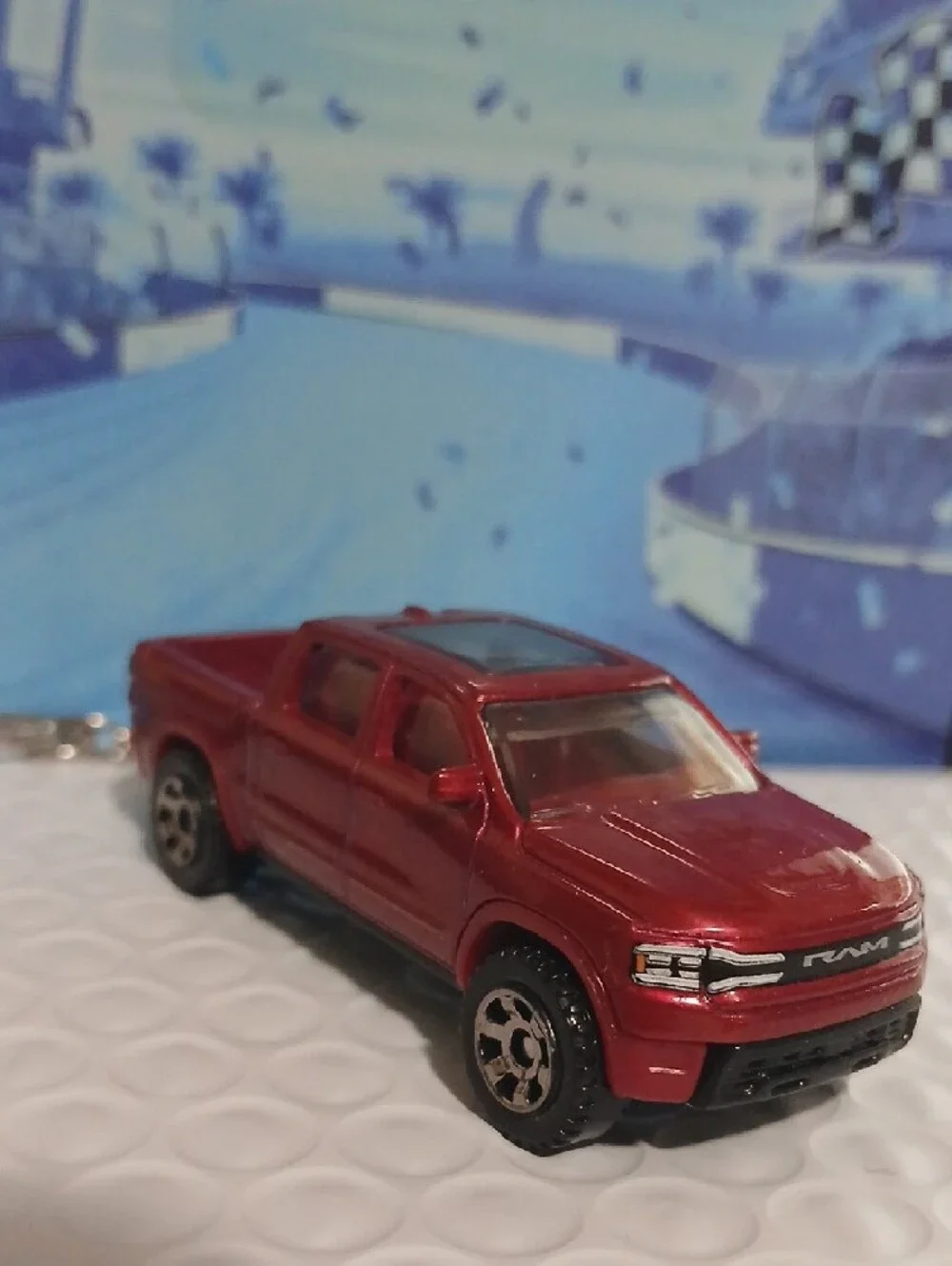 2025 Ram 1500 REV Red Die-cast Pickup Truck Keychain